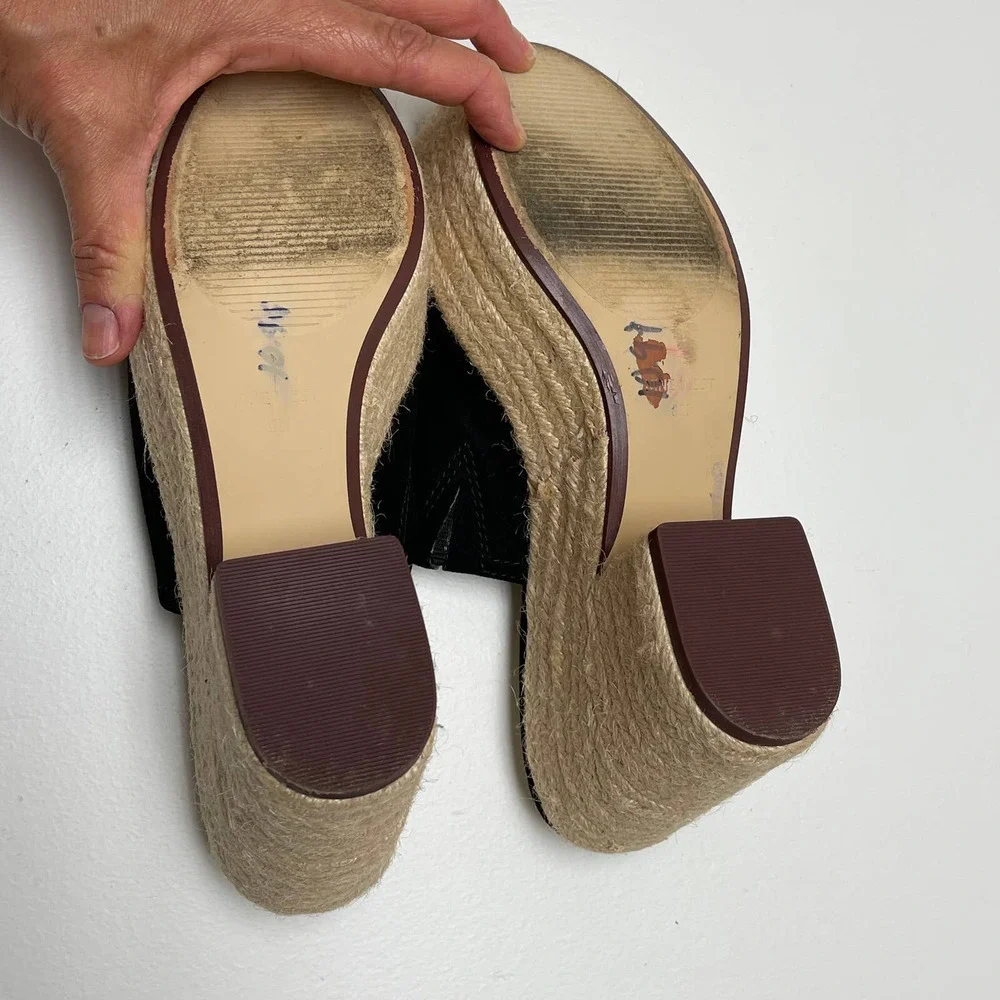 Nine West Pump Block Heels Plataform Sandals 8M